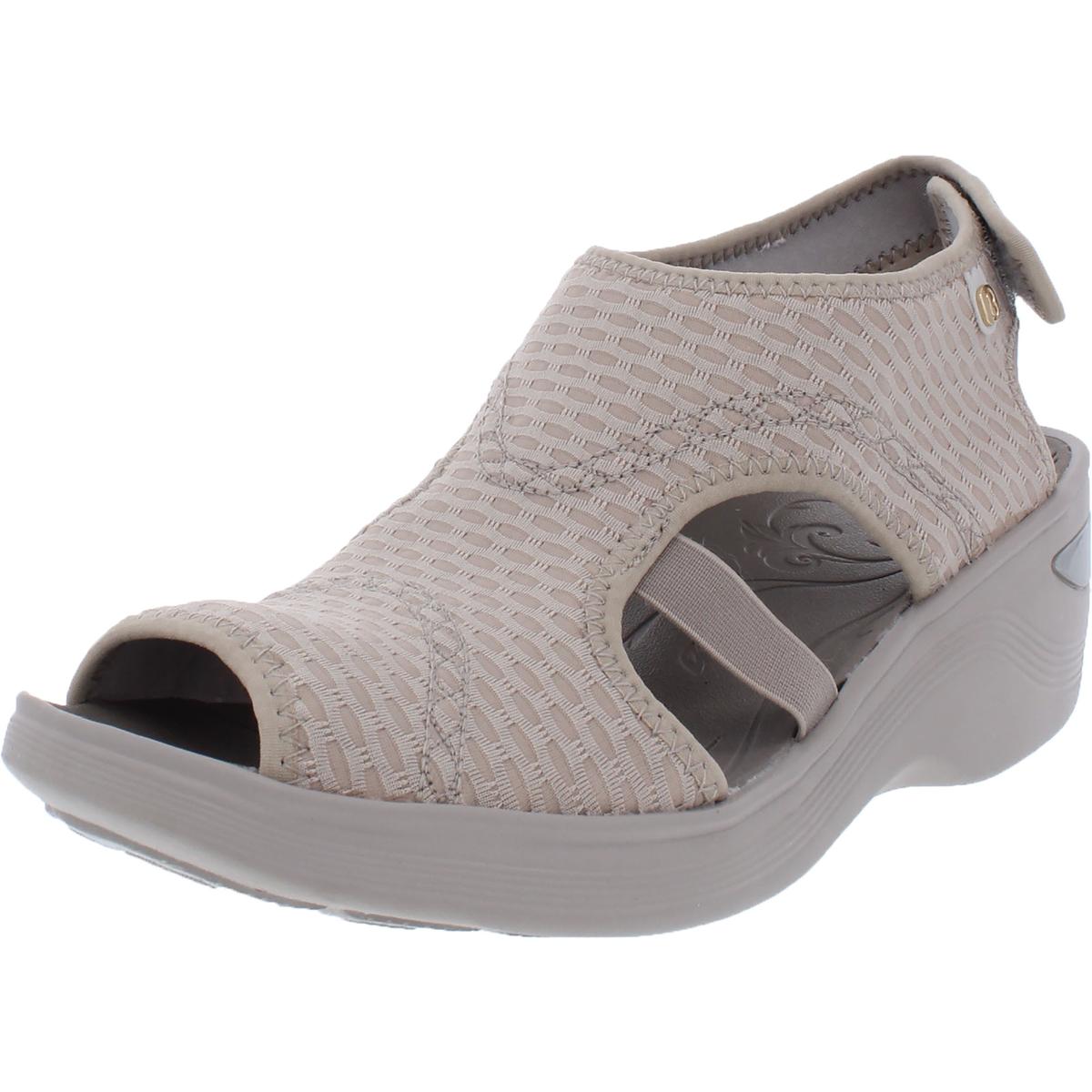 Dream Womens Contrast Trim Slingback Wedge Sandals