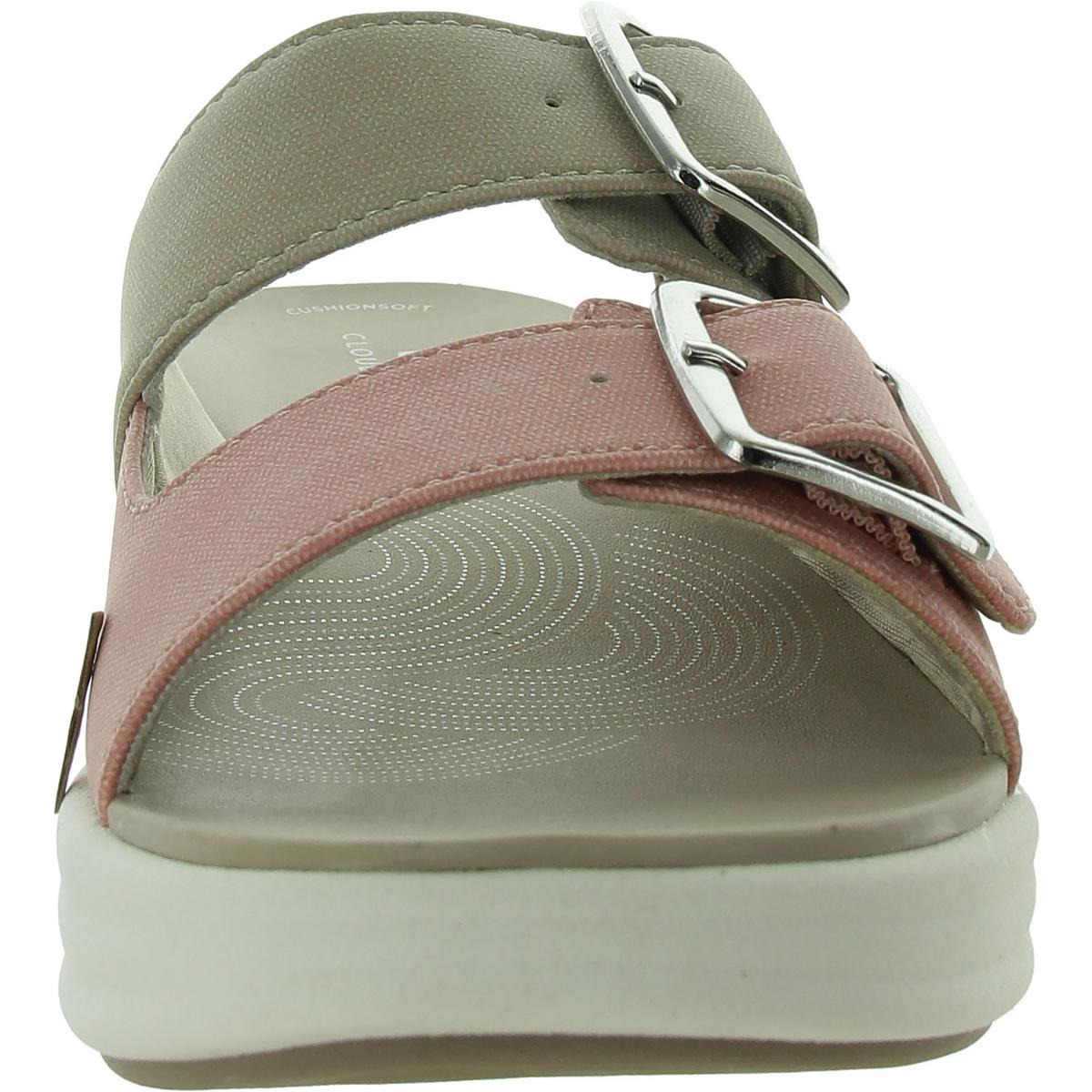 Drift Buckle Womens Slip On Open Toe Slide Sandals