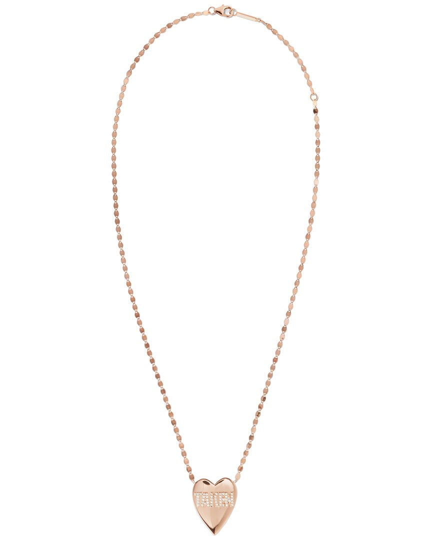 Lana 14K Rose Gold 0.14 Ct. Tw. Diamond Taken Heart Necklace