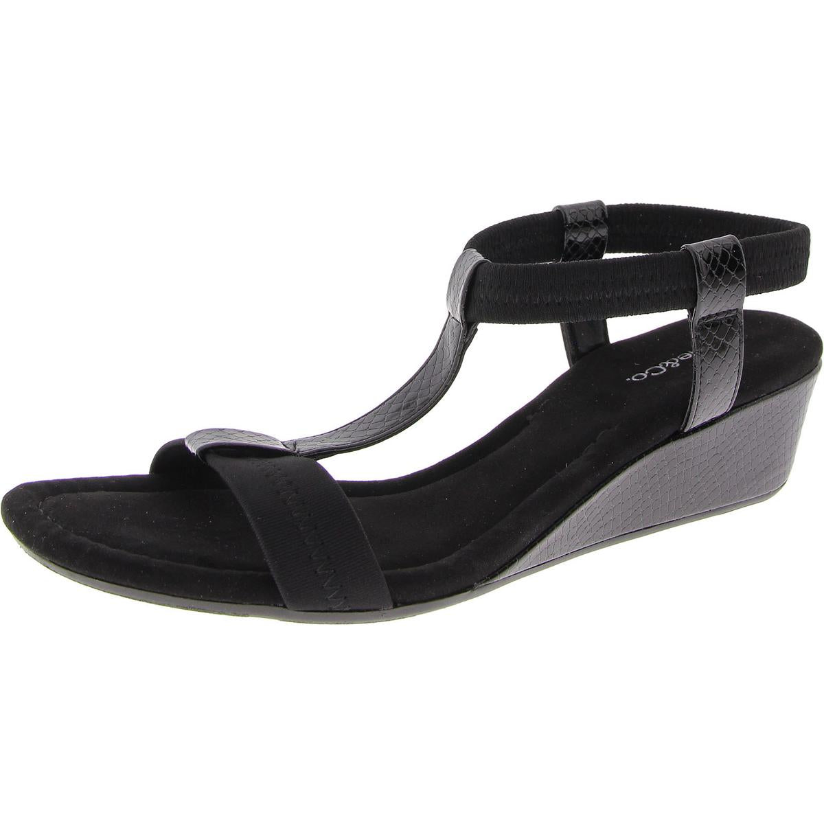 Womens Patent Leather Ankle Strap T-Strap Sandals