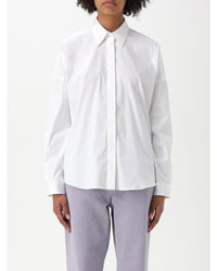 Brunello Cucinelli Long Sleeve Poplin Shirt Women White Shirts & Tops