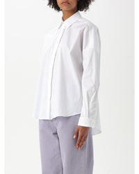Brunello Cucinelli Long Sleeve Poplin Shirt Women White Shirts & Tops