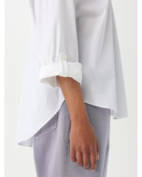 Brunello Cucinelli Long Sleeve Poplin Shirt Women White Shirts & Tops