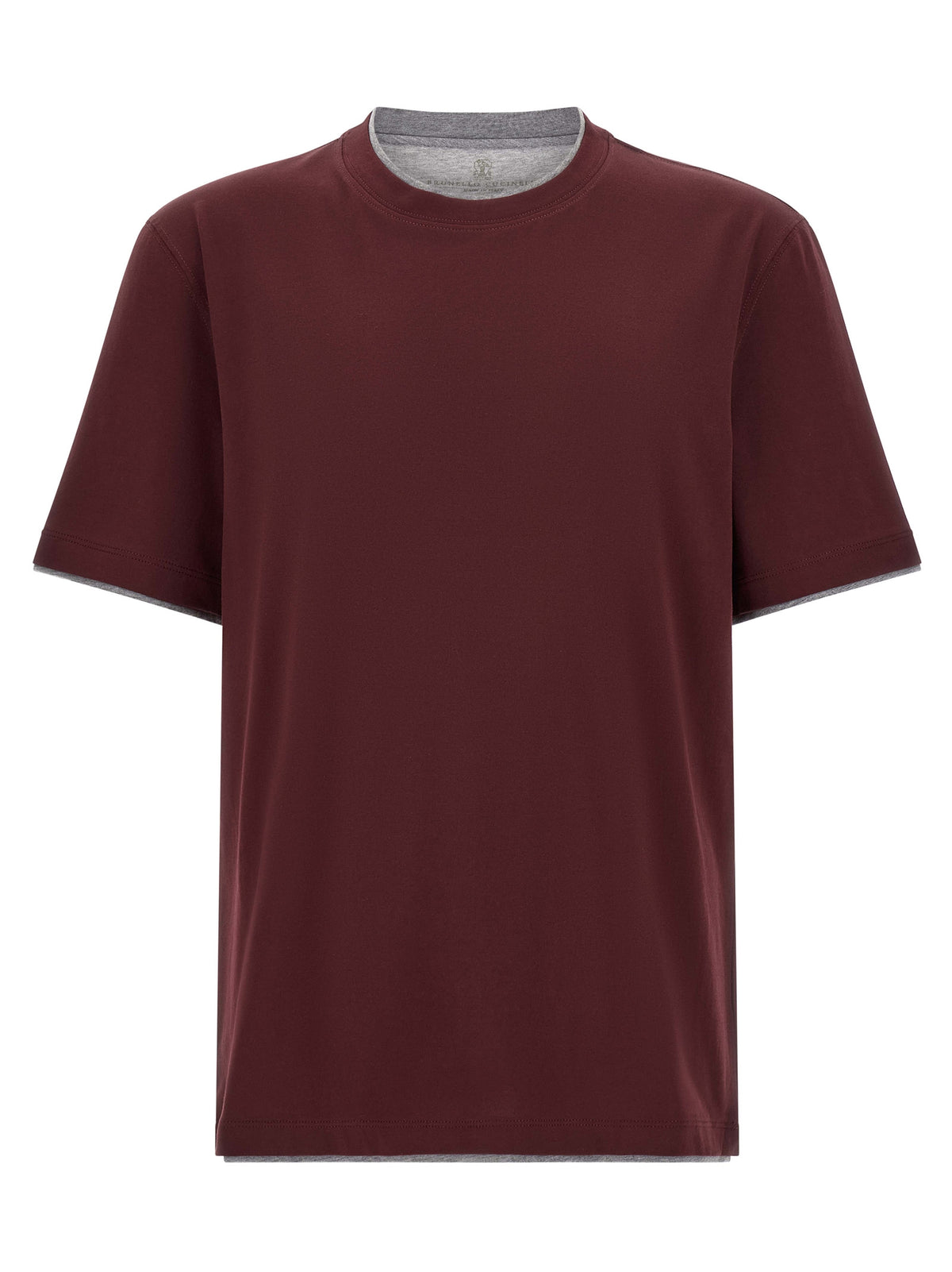 Brunello Cucinelli Men Double Layer T-Shirt