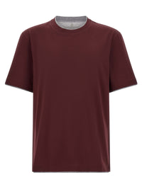 Brunello Cucinelli Men Double Layer T-Shirt