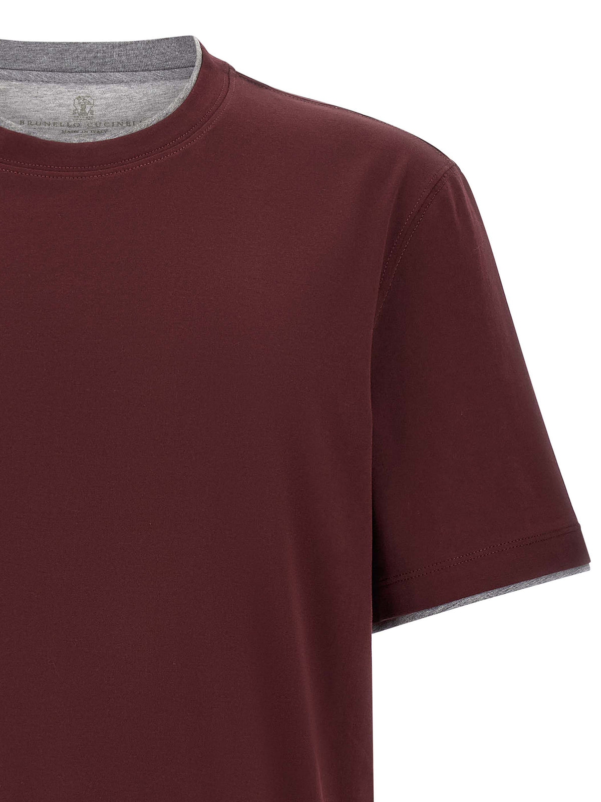 Brunello Cucinelli Men Double Layer T-Shirt