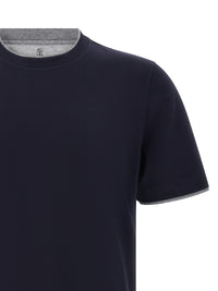 Brunello Cucinelli Men Double Layer T-Shirt