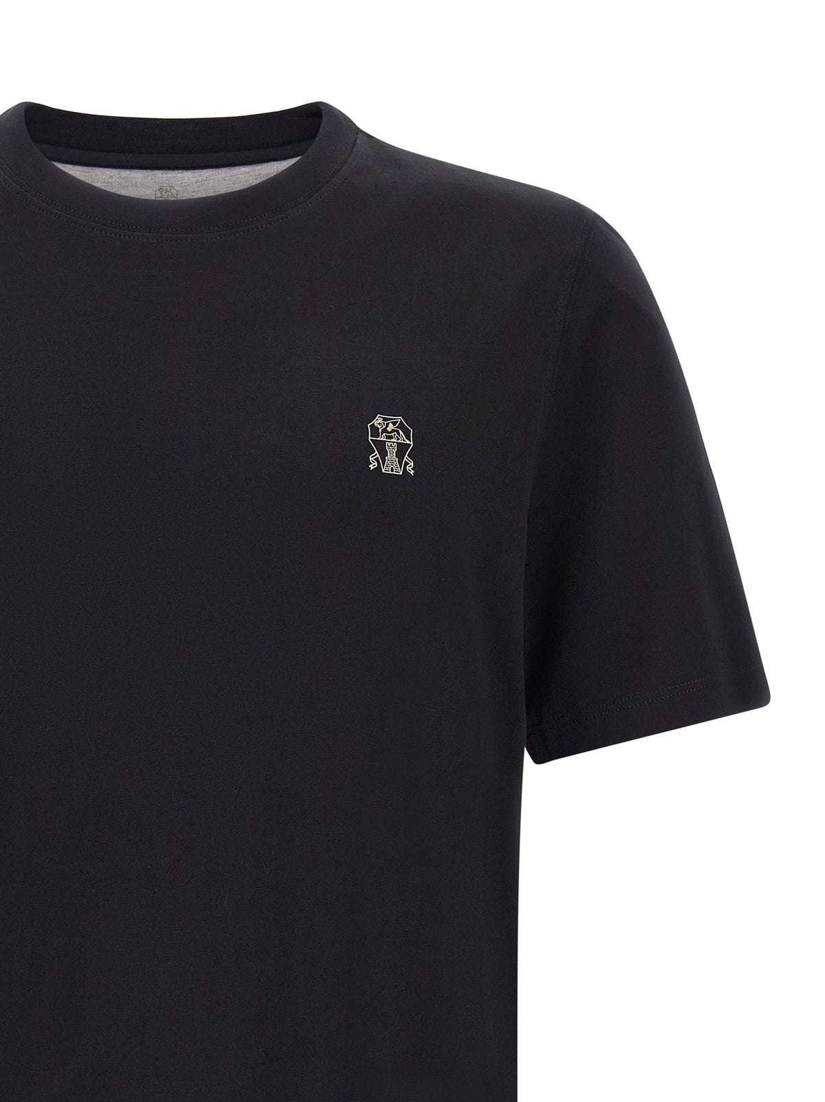BRUNELLO CUCINELLI Brunello Cucinelli Men Logo Embroidery T-Shirt