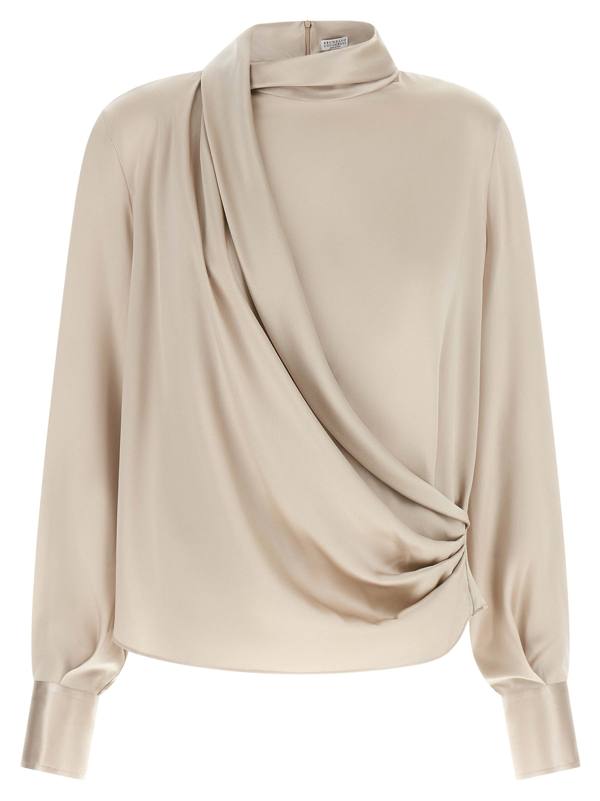 BRUNELLO CUCINELLI Brunello Cucinelli Women Asymmetric Draped Blouse