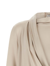 BRUNELLO CUCINELLI Brunello Cucinelli Women Asymmetric Draped Blouse