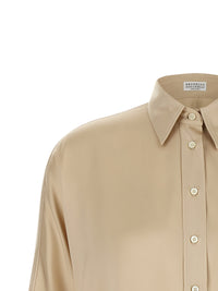 BRUNELLO CUCINELLI Brunello Cucinelli Women 'Monile' Satin Shirt
