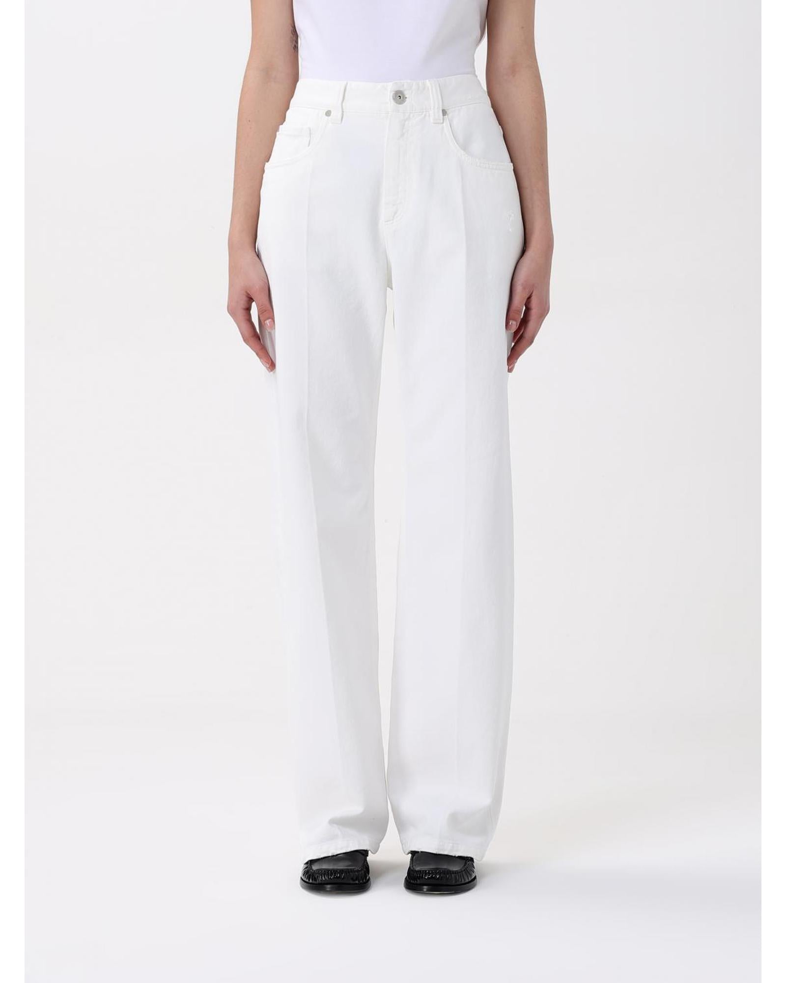 デニム・ジーパン BRUNELLO CUCINELLI Woman Jeans White M0H81P5568 C600R Brunello Cucinelli Wide Leg Jeans Women White – Bluefly