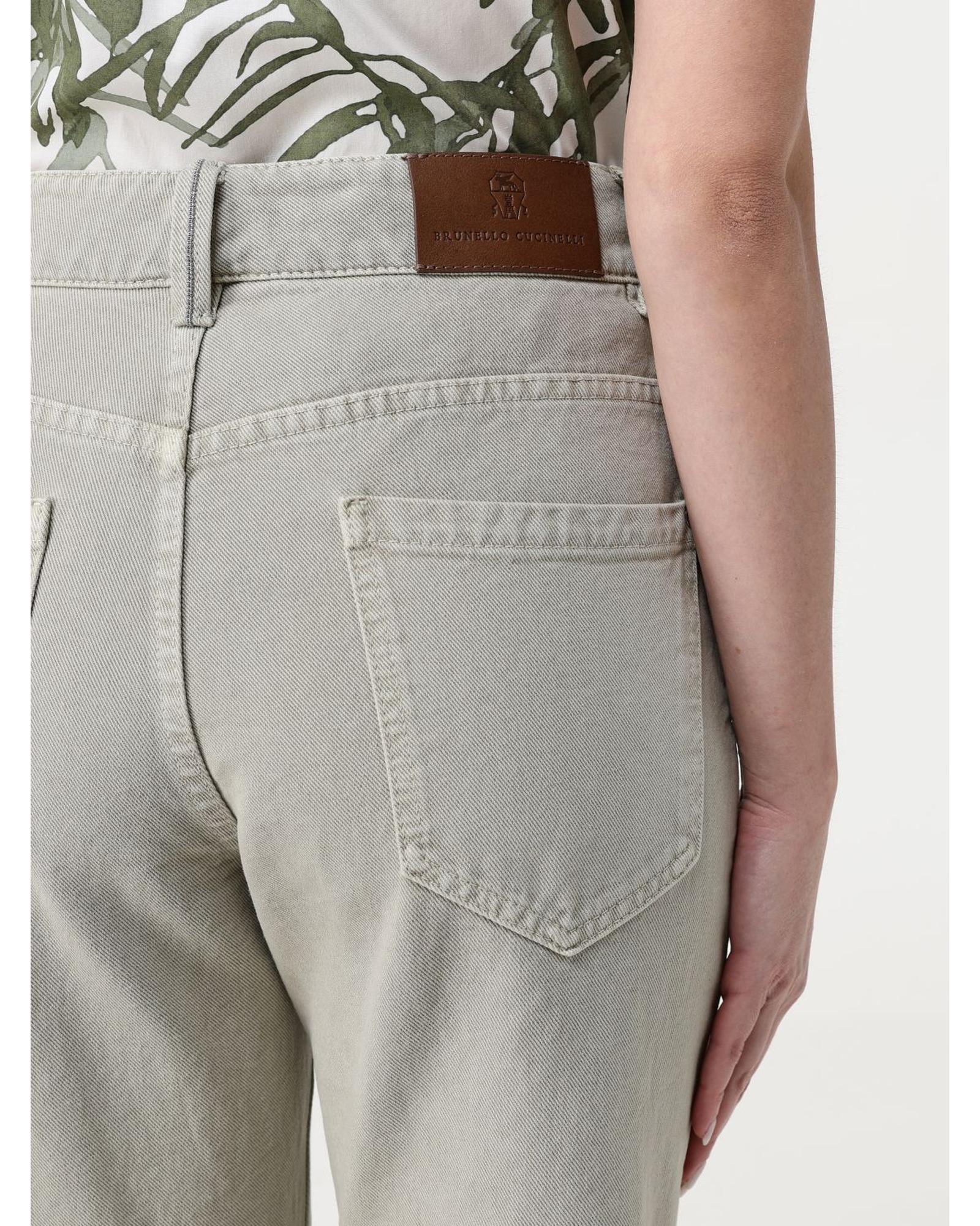 デニム・ジーパン BRUNELLO CUCINELLI Woman Jeans Beige M0H81P5758 C2874 Brunello Cucinelli Straight Leg Jeans Women Beige – Bluefly