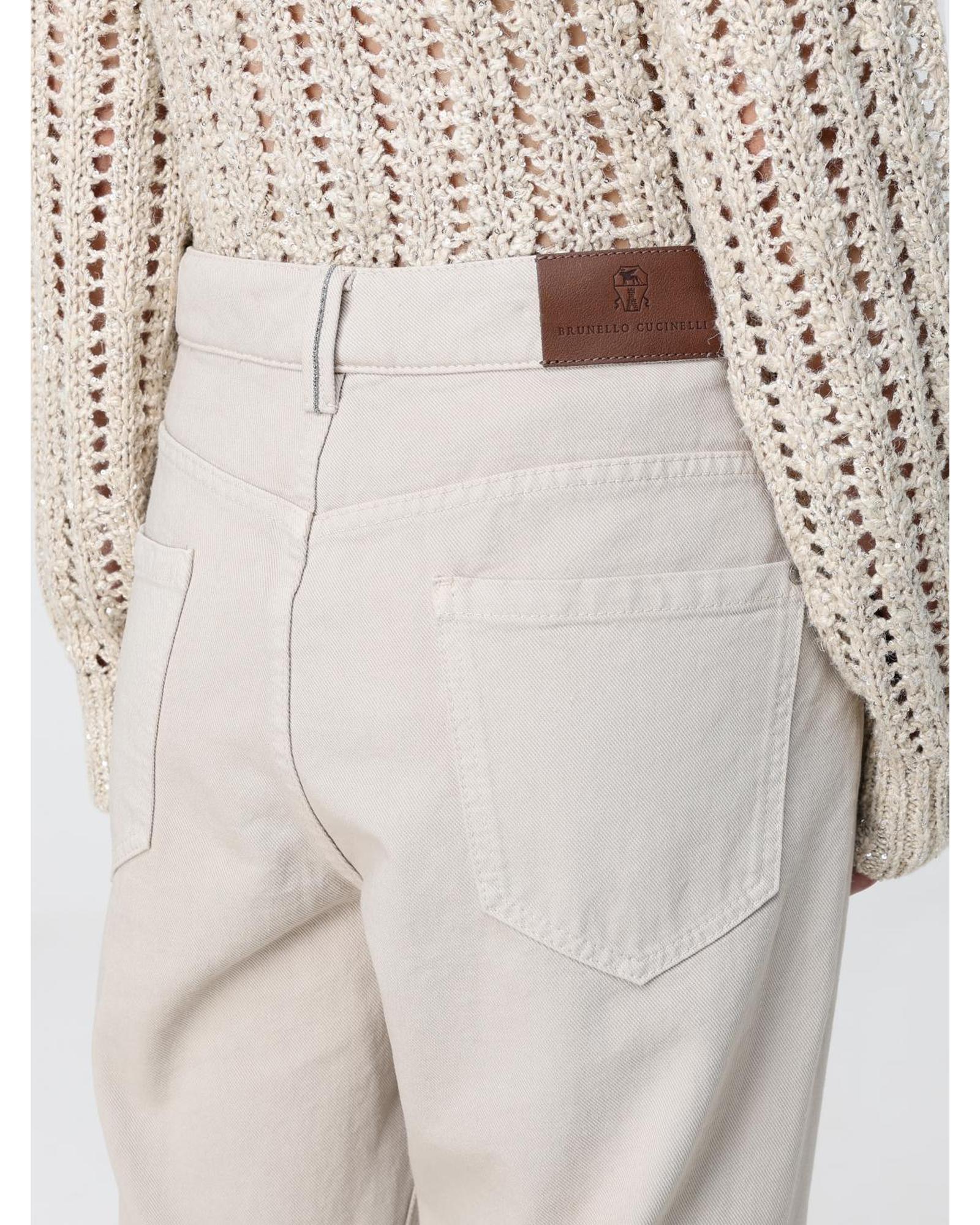 デニム・ジーパン BRUNELLO CUCINELLI Woman Jeans Ivory M0H81P5758 Brunello Cucinelli Straight Leg Jeans Women Ivory – Bluefly