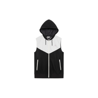 Brunello Cucinelli Perforated Mesh Two-Tone Hooded Gilet