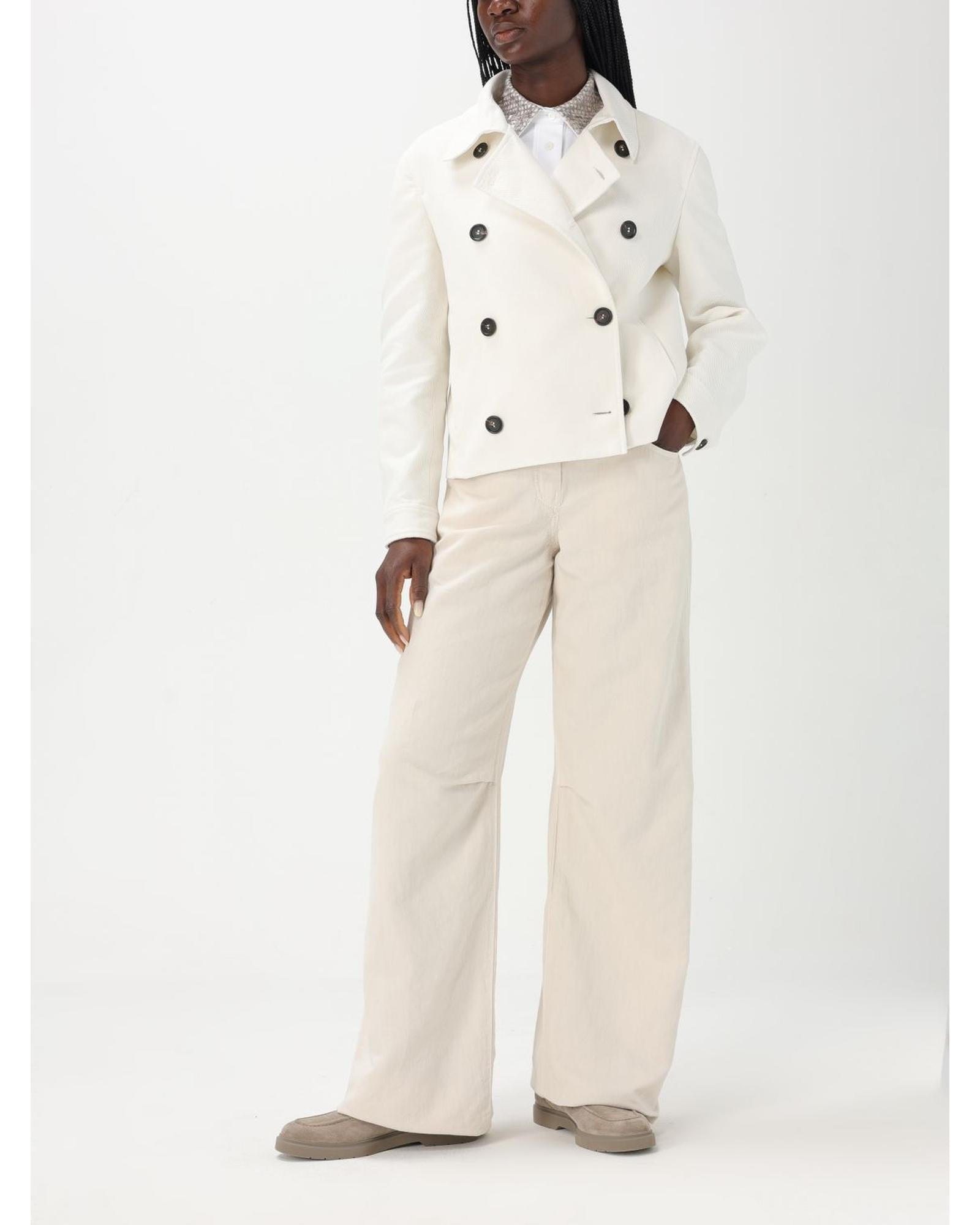 Brunello Cucinelli Embellished Collar Polo Shirt Women White