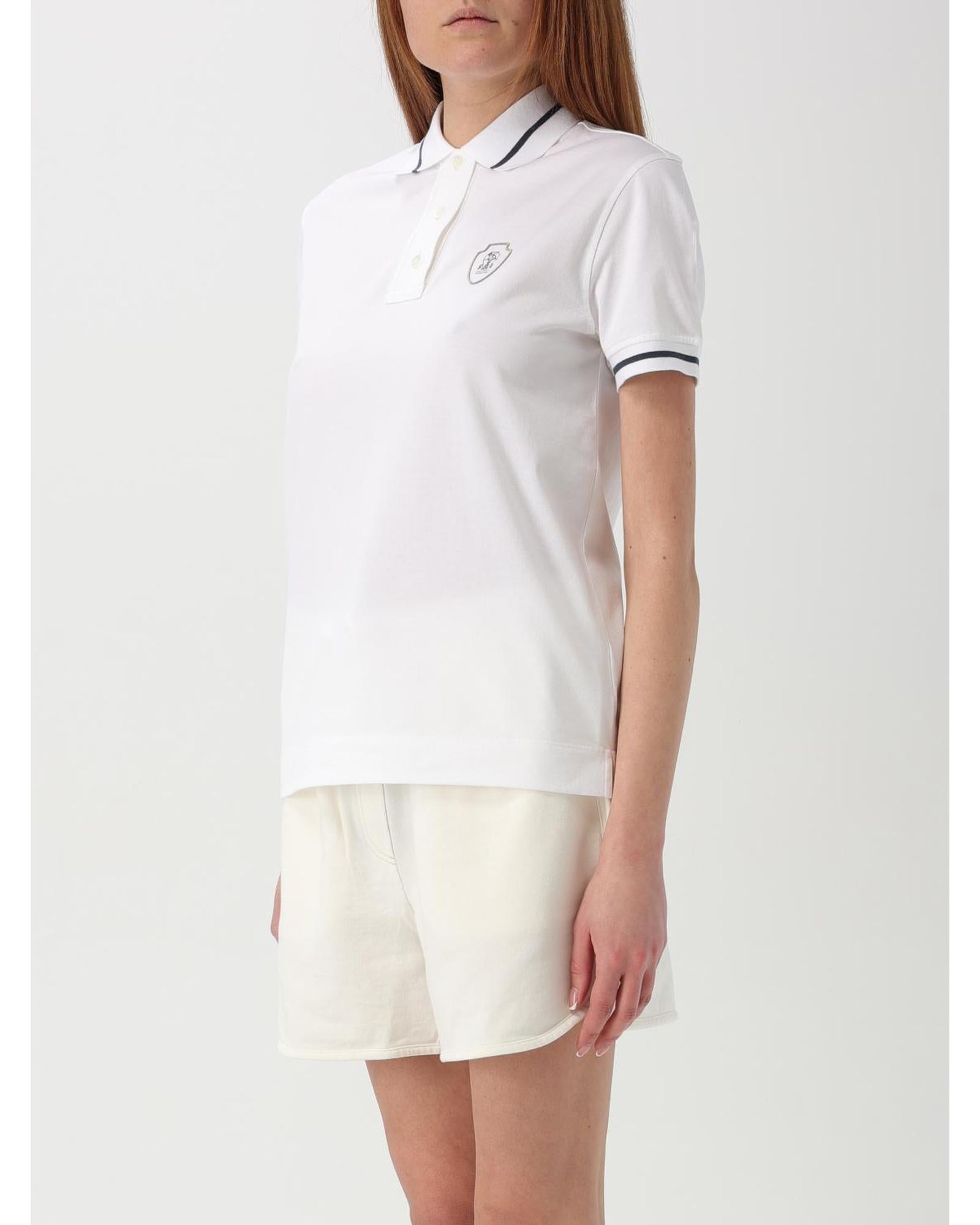 Brunello Cucinelli Short Sleeve Polo Shirt Women White