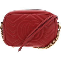 Marmont 2 Womens Chevron Leather Shoulder Handbag