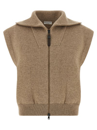 Brunello Cucinelli Women 'Shiny Zipper Pull' Vest
