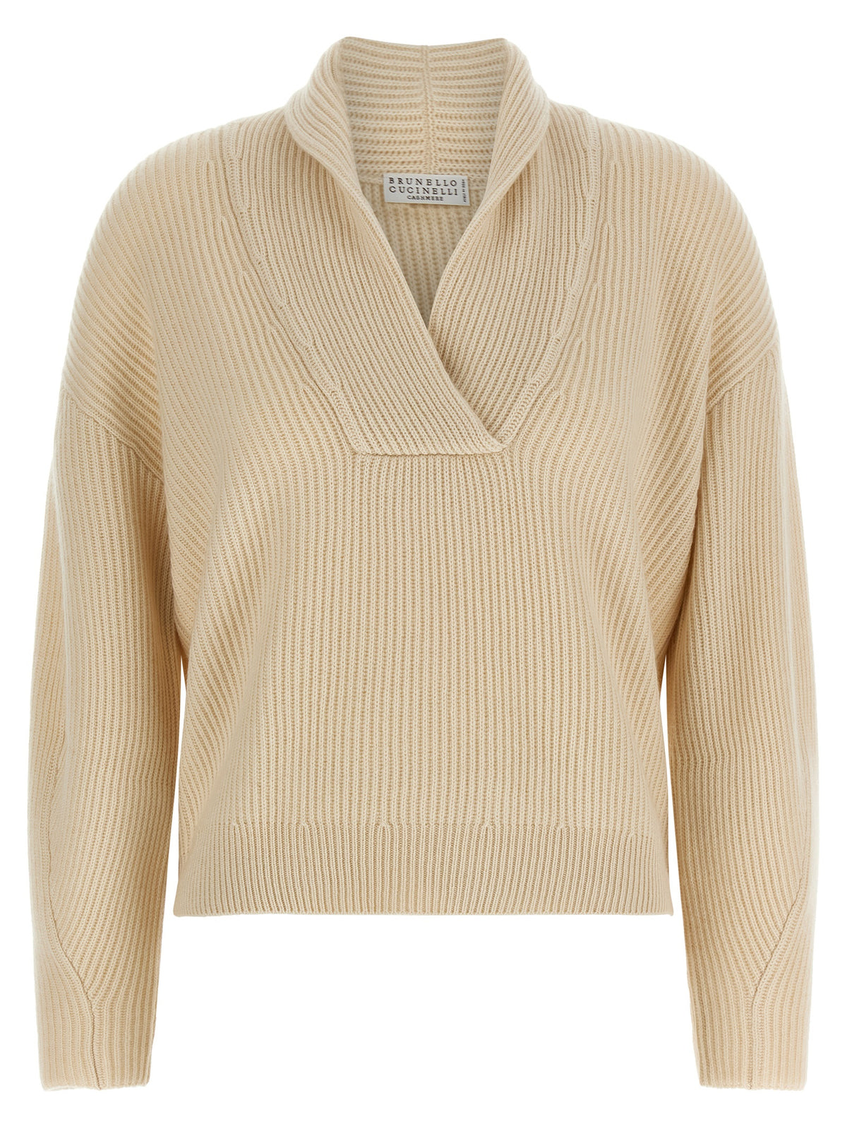 BRUNELLO CUCINELLI Brunello Cucinelli Women Shawl Neck Ribbed Sweater