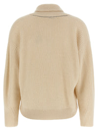 BRUNELLO CUCINELLI Brunello Cucinelli Women Shawl Neck Ribbed Sweater