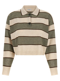 BRUNELLO CUCINELLI Brunello Cucinelli Women 'Sparkling Stripes' Polo Shirt