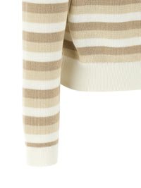 BRUNELLO CUCINELLI Brunello Cucinelli Women Striped Cotton Sweater