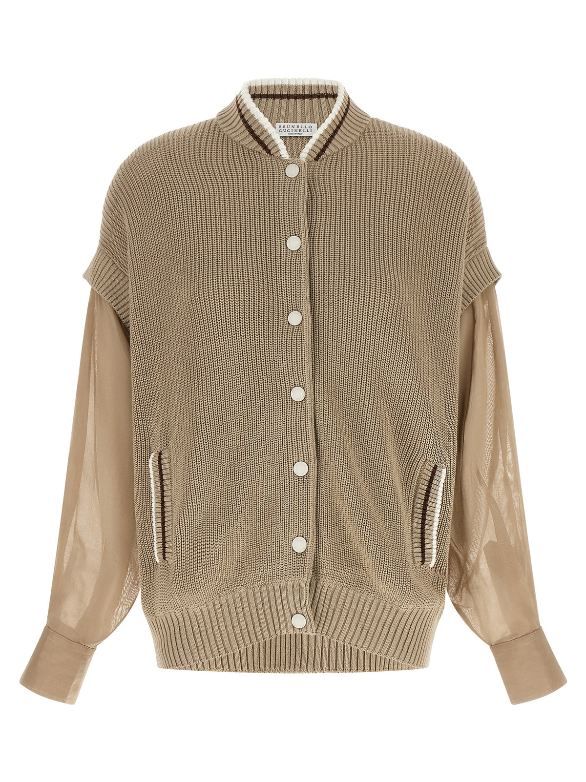BRUNELLO CUCINELLI Brunello Cucinelli Women Organza Sleeve Cardigan