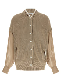 BRUNELLO CUCINELLI Brunello Cucinelli Women Organza Sleeve Cardigan