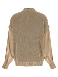 BRUNELLO CUCINELLI Brunello Cucinelli Women Organza Sleeve Cardigan