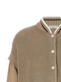 BRUNELLO CUCINELLI Brunello Cucinelli Women Organza Sleeve Cardigan