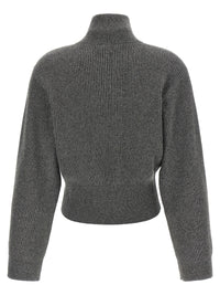 Brunello Cucinelli Women Ribbed Cardigan With Leather Detail