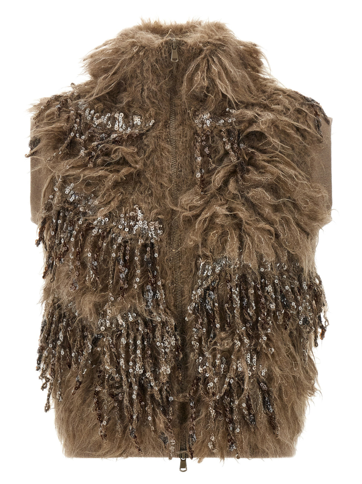 Brunello Cucinelli Women 'Dazzling Moss Embroidery' Vest