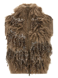 Brunello Cucinelli Women 'Dazzling Moss Embroidery' Vest