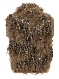 Brunello Cucinelli Women 'Dazzling Moss Embroidery' Vest