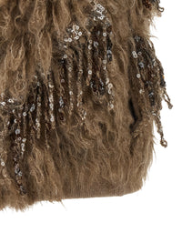 Brunello Cucinelli Women 'Dazzling Moss Embroidery' Vest