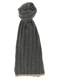 Brunello Cucinelli Men Ribbed Cashmere Knit Scarf