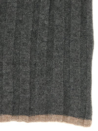 Brunello Cucinelli Men Ribbed Cashmere Knit Scarf
