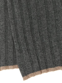 Brunello Cucinelli Men Ribbed Cashmere Knit Scarf