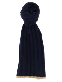 BRUNELLO CUCINELLI Brunello Cucinelli Men Ribbed Cashmere Knit Scarf