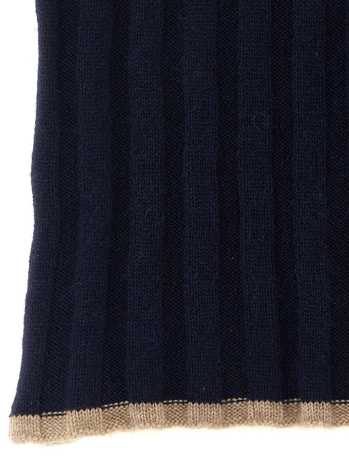 BRUNELLO CUCINELLI Brunello Cucinelli Men Ribbed Cashmere Knit Scarf