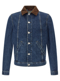 Brunello Cucinelli Men Denim And Suede Jacket