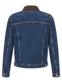 Brunello Cucinelli Men Denim And Suede Jacket