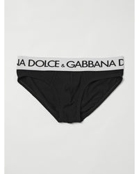 Dolce & Gabbana Briefs Logo Waistband Men Black Underwear