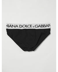 Dolce & Gabbana Briefs Logo Waistband Men Black Underwear