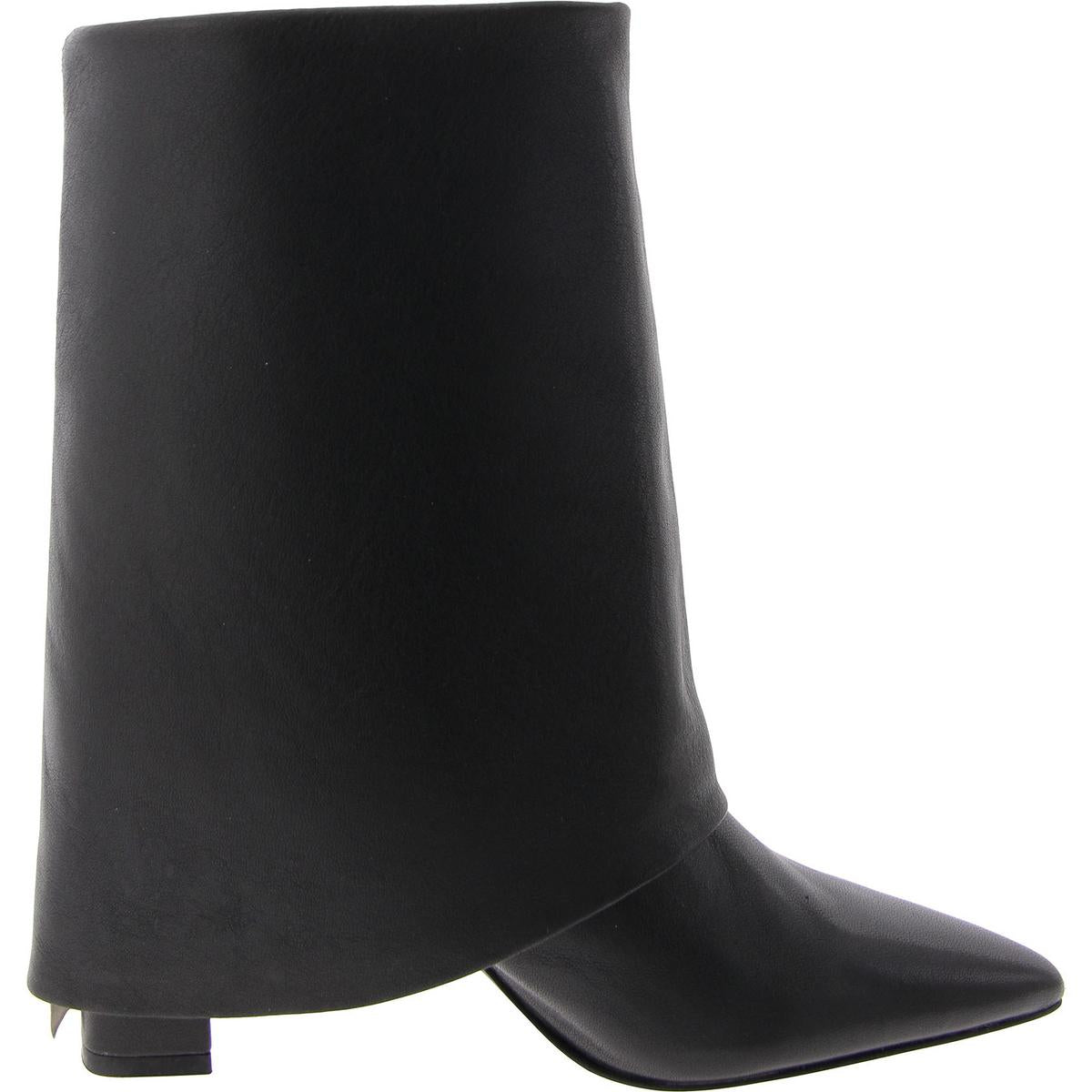 Fallon Womens Leather Pointed Toe Ankle Boots