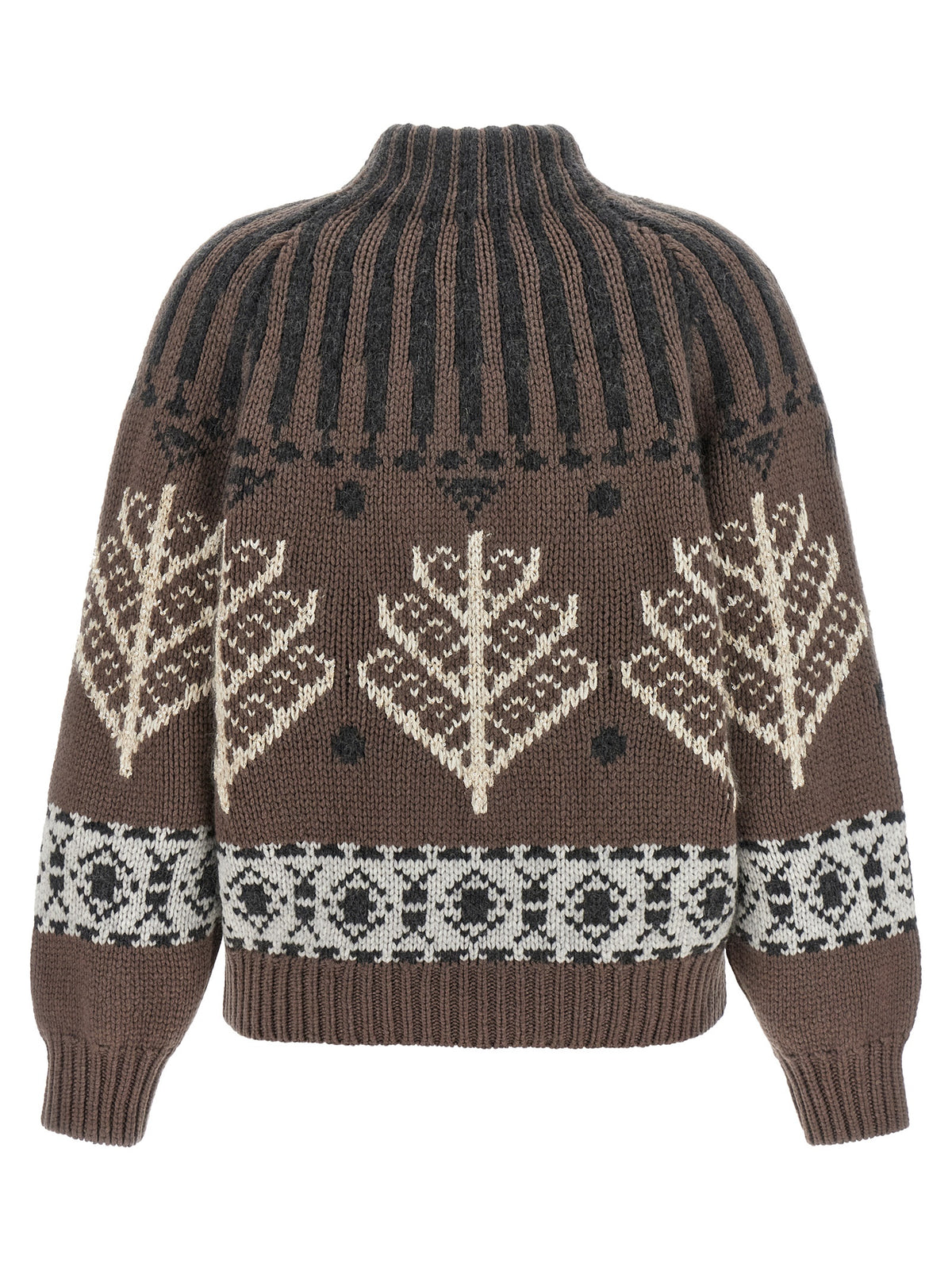 Brunello Cucinelli Women Brown 'Nordic Heritage' Sweater