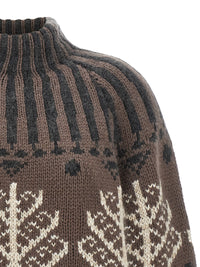 Brunello Cucinelli Women Brown 'Nordic Heritage' Sweater