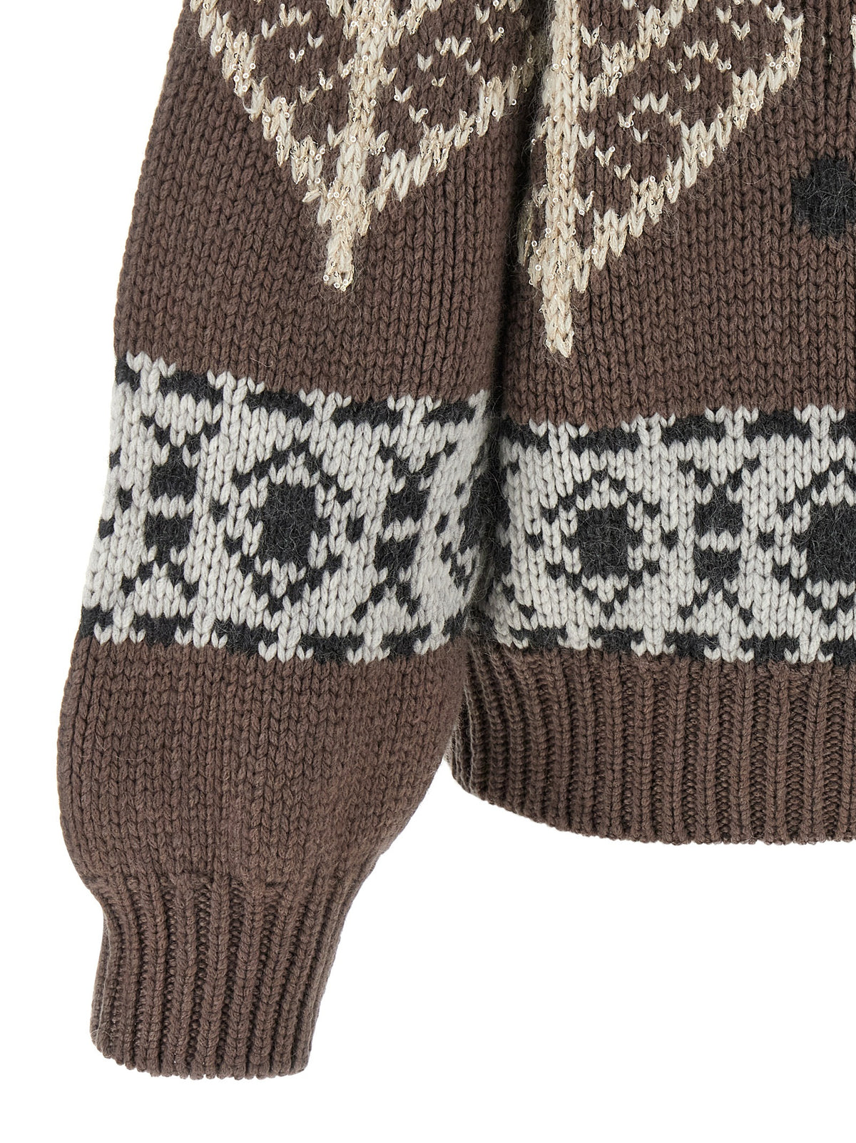 Brunello Cucinelli Women Brown 'Nordic Heritage' Sweater