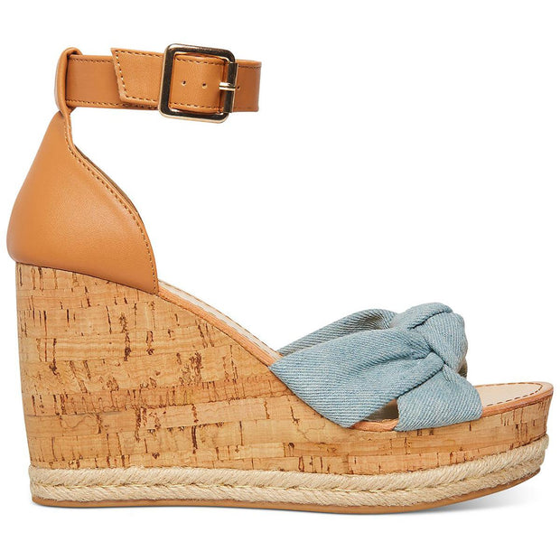 Colette Womens Open Toe Ankle Strap Wedge Heels